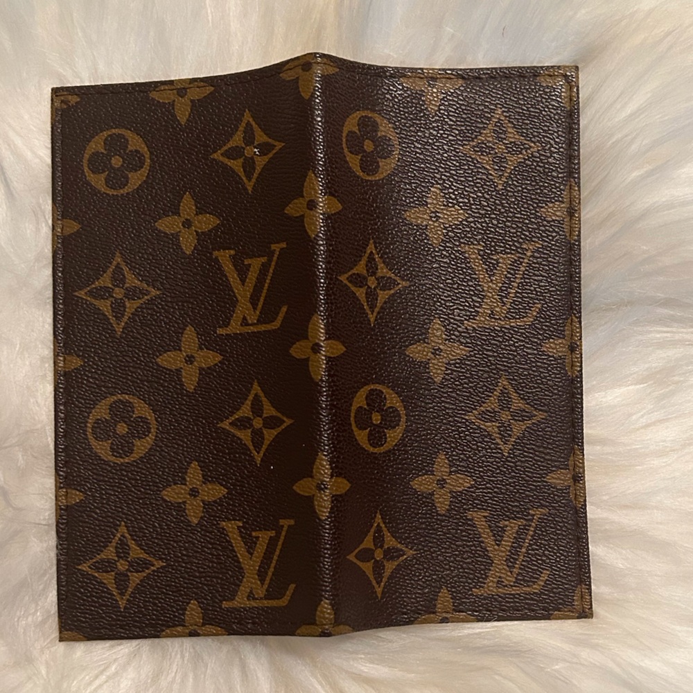 Louis Vuitton Vintage Brown Monogram Checkbook Cover - Picture 3 of 5